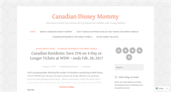 Desktop Screenshot of canadiandisneymommy.com